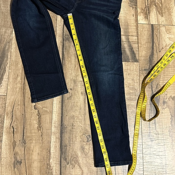 Levi Strauss Dark Wash Taper Adjustable Waistband Denim Jeans Size 16 - Picture 4 of 10